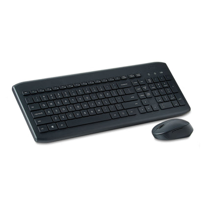 Wireless Keyboard &amp; Mouse Combo – 104 Keys, USB Nano Receiver, Greystone