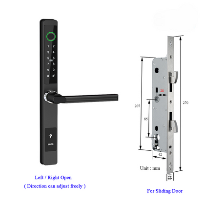 Waterproof Smart Lock for Sliding Doors – Fingerprint, Password &amp; Card Access with Keyless Entry