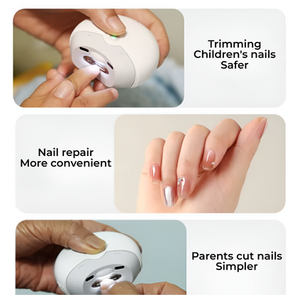 TrimEase Pro: Electric Nail Clippers with Light – Safe, Smooth &amp; Effortless Grooming for All Ages