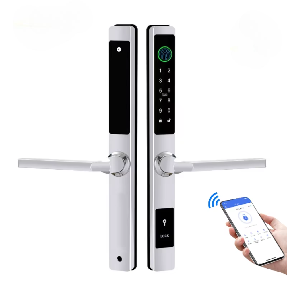 Waterproof Smart Lock for Sliding Doors – Fingerprint, Password &amp; Card Access with Keyless Entry