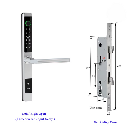 Waterproof Smart Lock for Sliding Doors – Fingerprint, Password &amp; Card Access with Keyless Entry