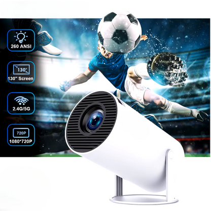 CineCast™ HY300 PRO Smart Projector – 4K Ready, WiFi 6, Portable Home Theater Experience